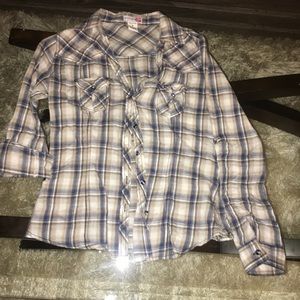 Blue and fan flannel shirt